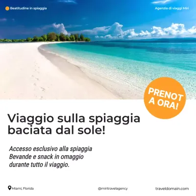 Blu Arancione Bianco Moderno Viaggio in auto Destinazione Raccomandazioni Viaggio Promozione