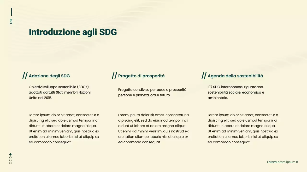 Campagna verde e gialla per gli Obiettivi di Sviluppo Sostenibile Minimi