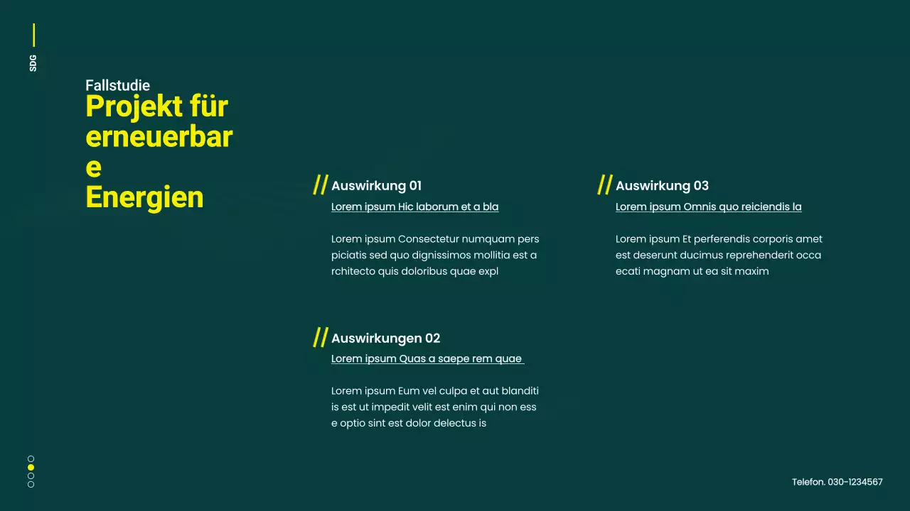 Grüne und gelbe Minimal-Kampagne für nachhaltige Entwicklungsziele