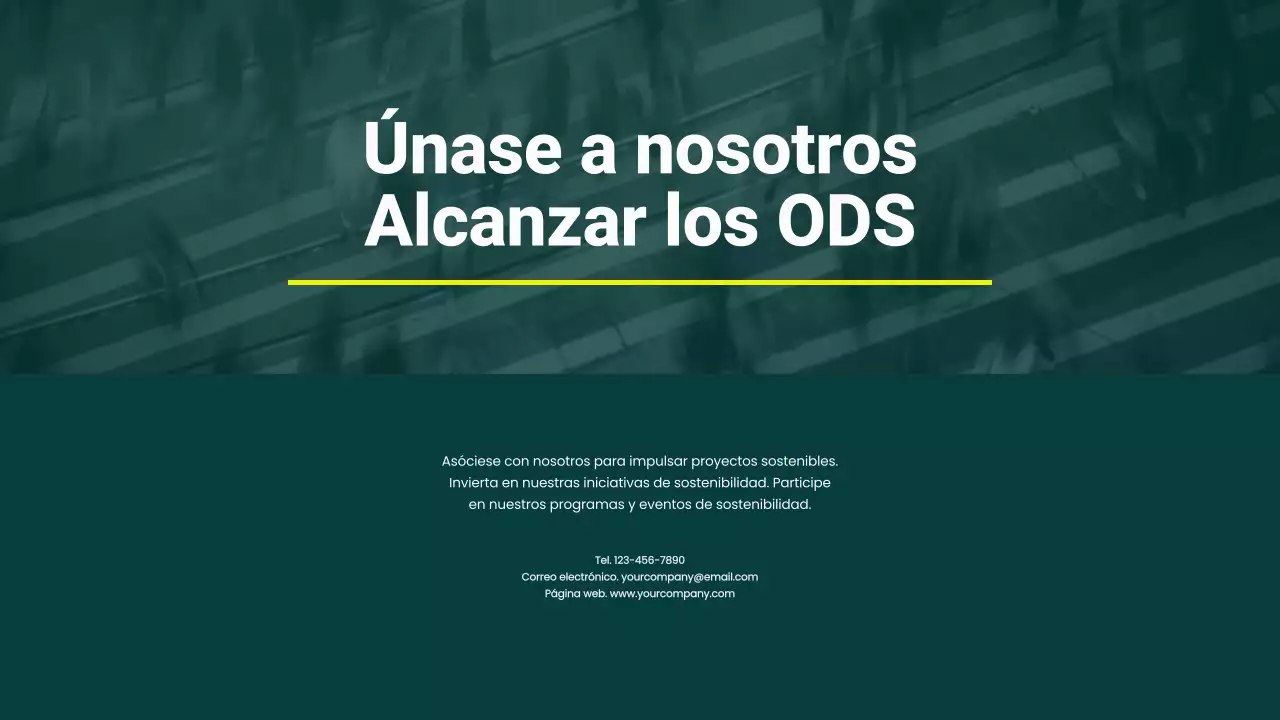 Campaña Verde y Amarillo Mínimo para los Objetivos de Desarrollo Sostenible