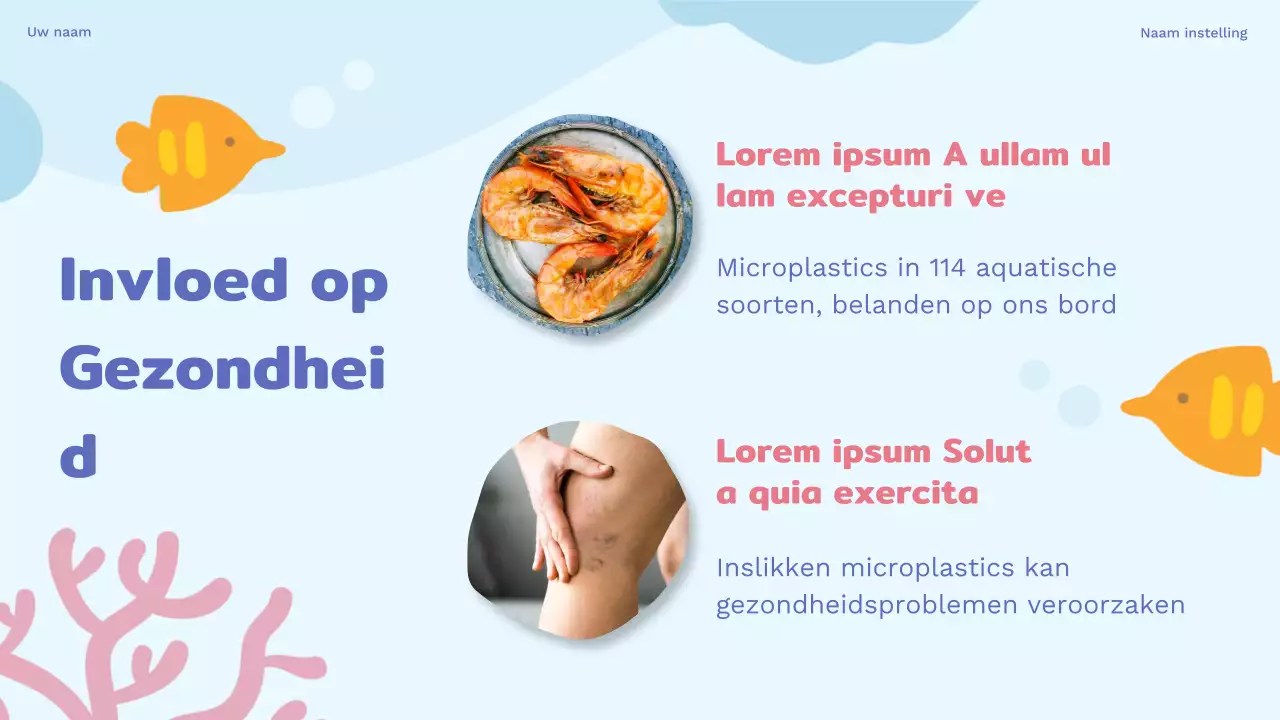 Hemelsblauw en paars natuurlijk plastic afval studiemateriaal