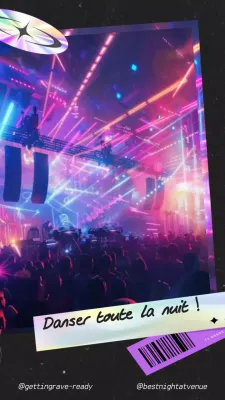 Purple Black Modern Flashy Music Festival Notice