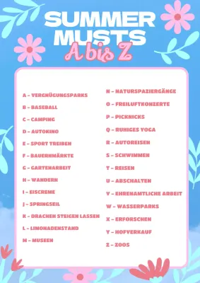 Blaue und rosa tropische Studienmaterialien Sommer-Infografik