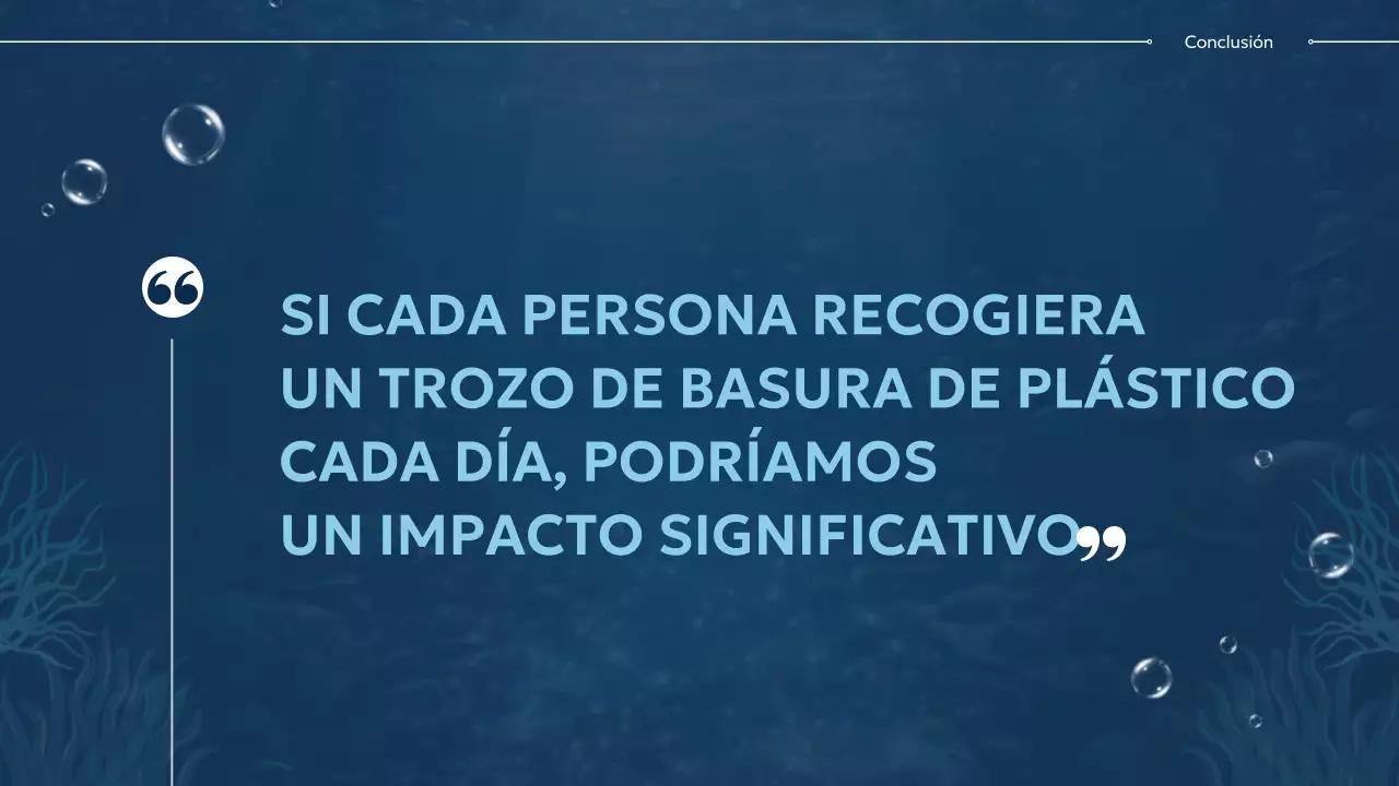 Azul y blanco Material moderno de clase de protección oceánica
