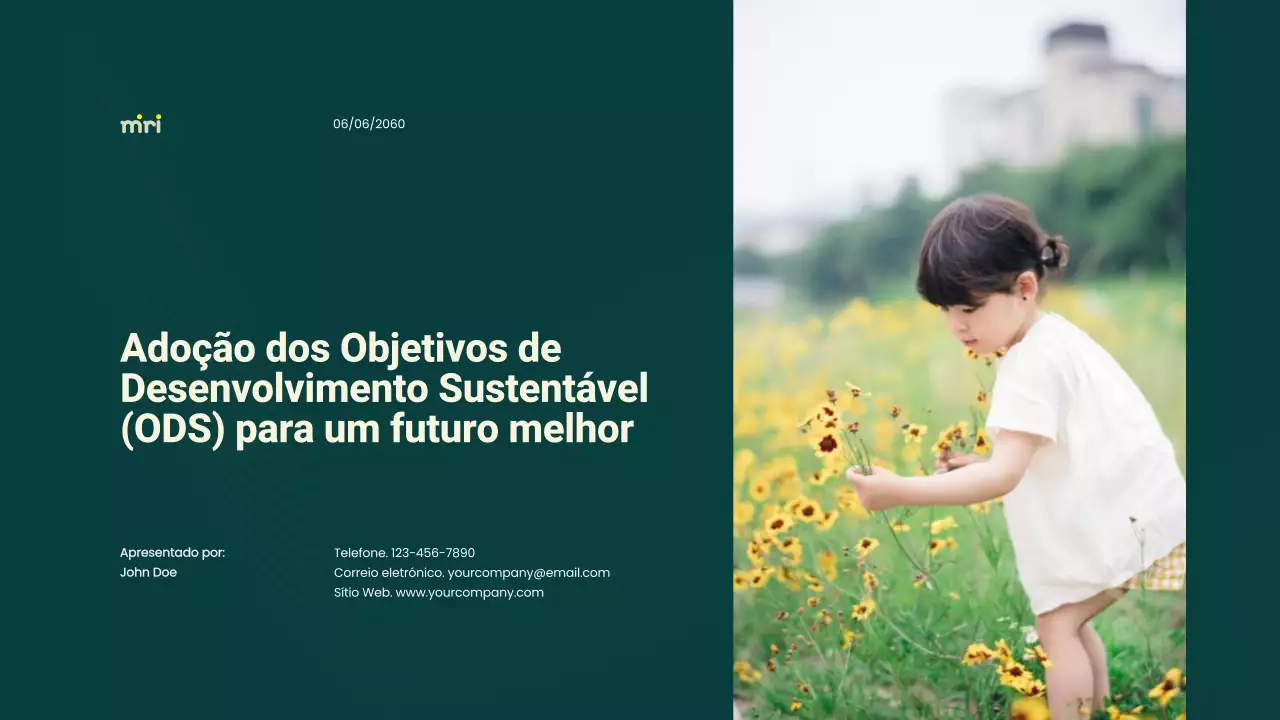 Campanha dos Objectivos de Desenvolvimento Sustentável Verde e Amarelo Mínimo