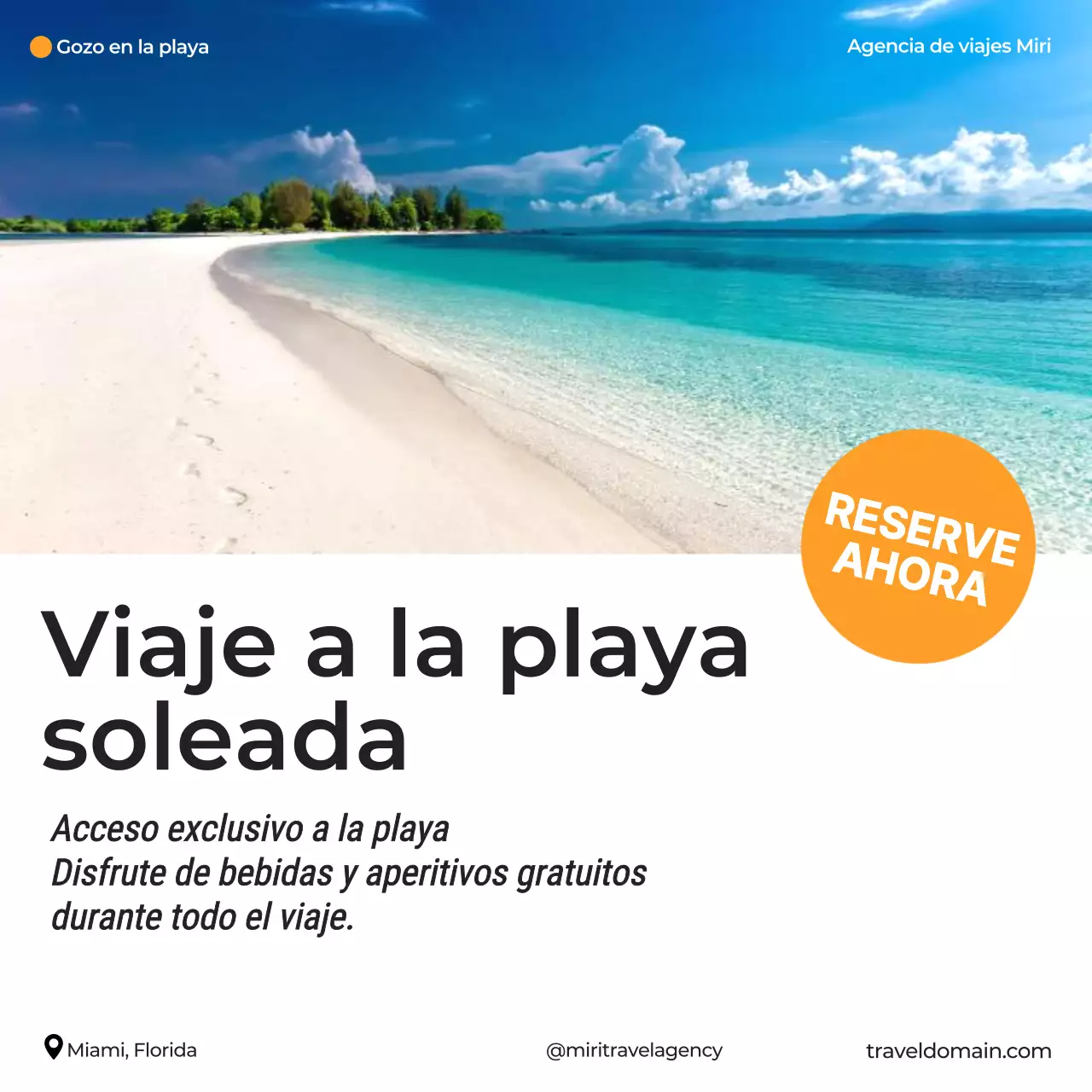 Azul Naranja Blanco Moderno Viaje por carretera Destino Recomendaciones Viaje Promoción