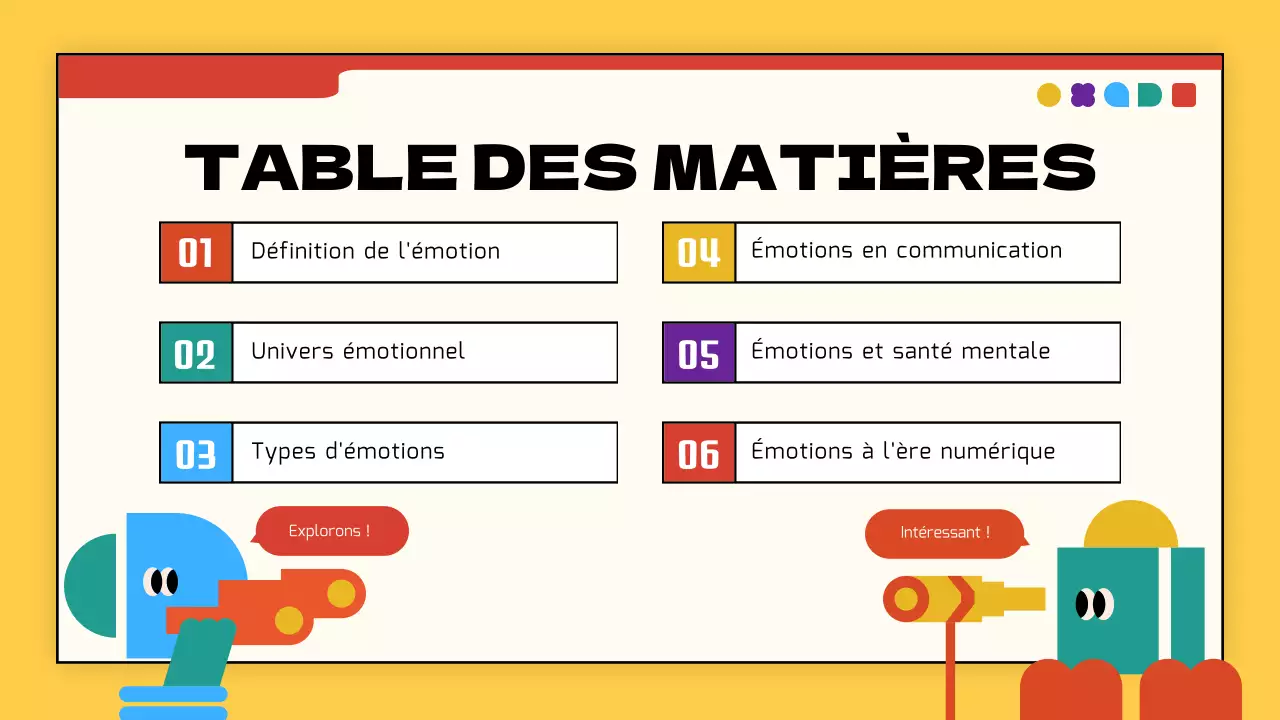 Jaune et rouge, simple, moderne, émotionnel, introduction au matériel de classe