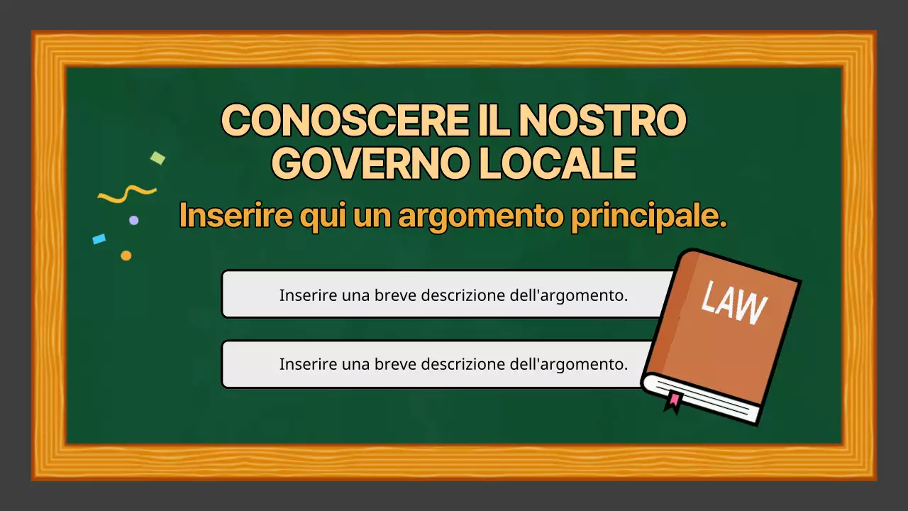 Verde Giallo Semplice Presentazione della classe di studi sociali