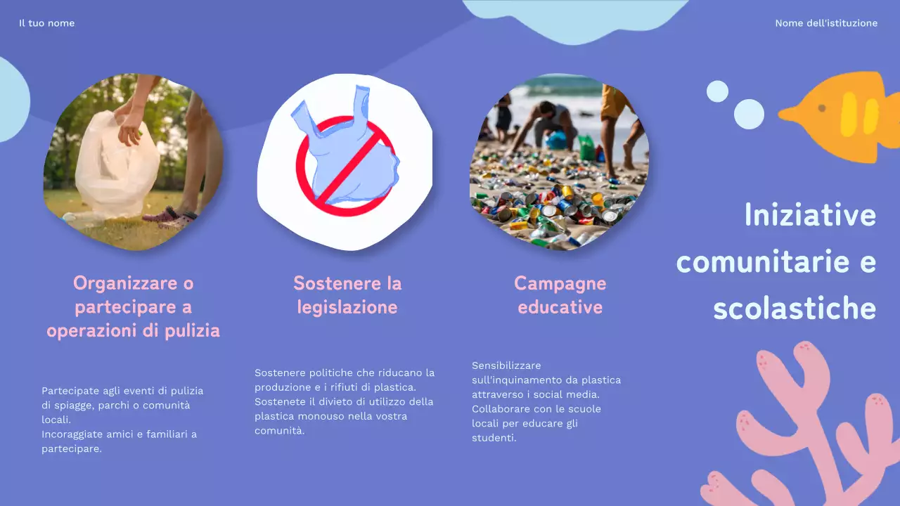 Materiali di studio sui rifiuti di plastica naturale blu cielo e viola