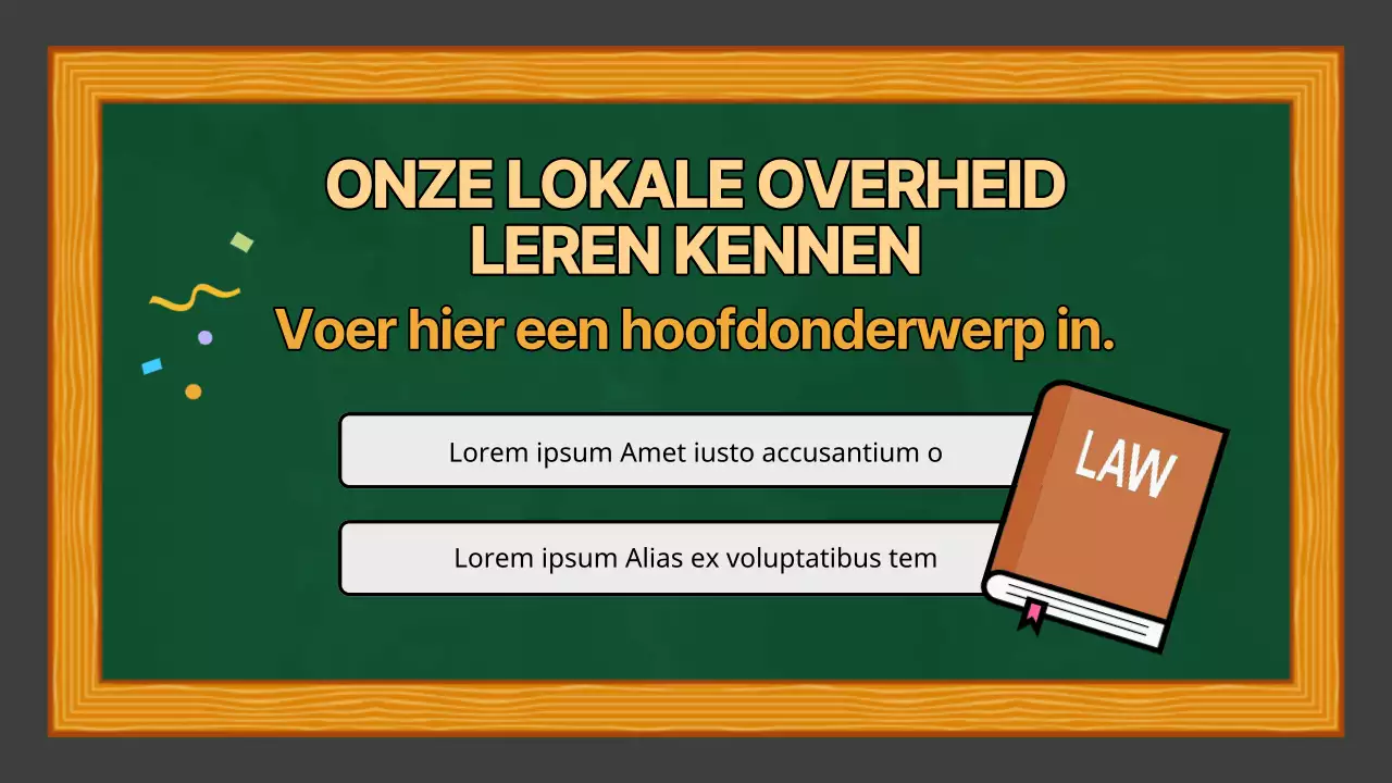 Groen Geel Eenvoudig Maatschappijleer Presentatie