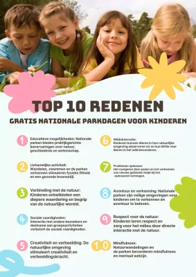 White Rainbow Simple National Park Gratis Toegangsdag Voordelen voor Kinderen Lesmateriaal