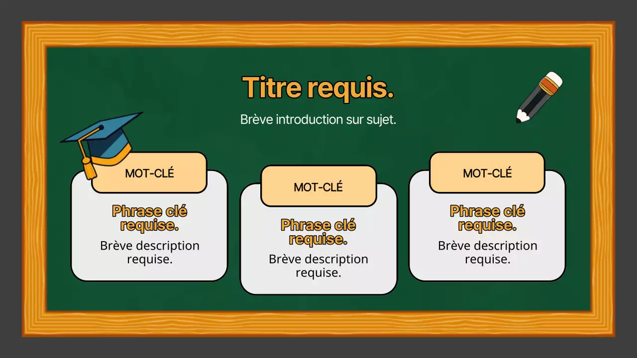 Vert Jaune Présentation simple pour la classe d'études sociales