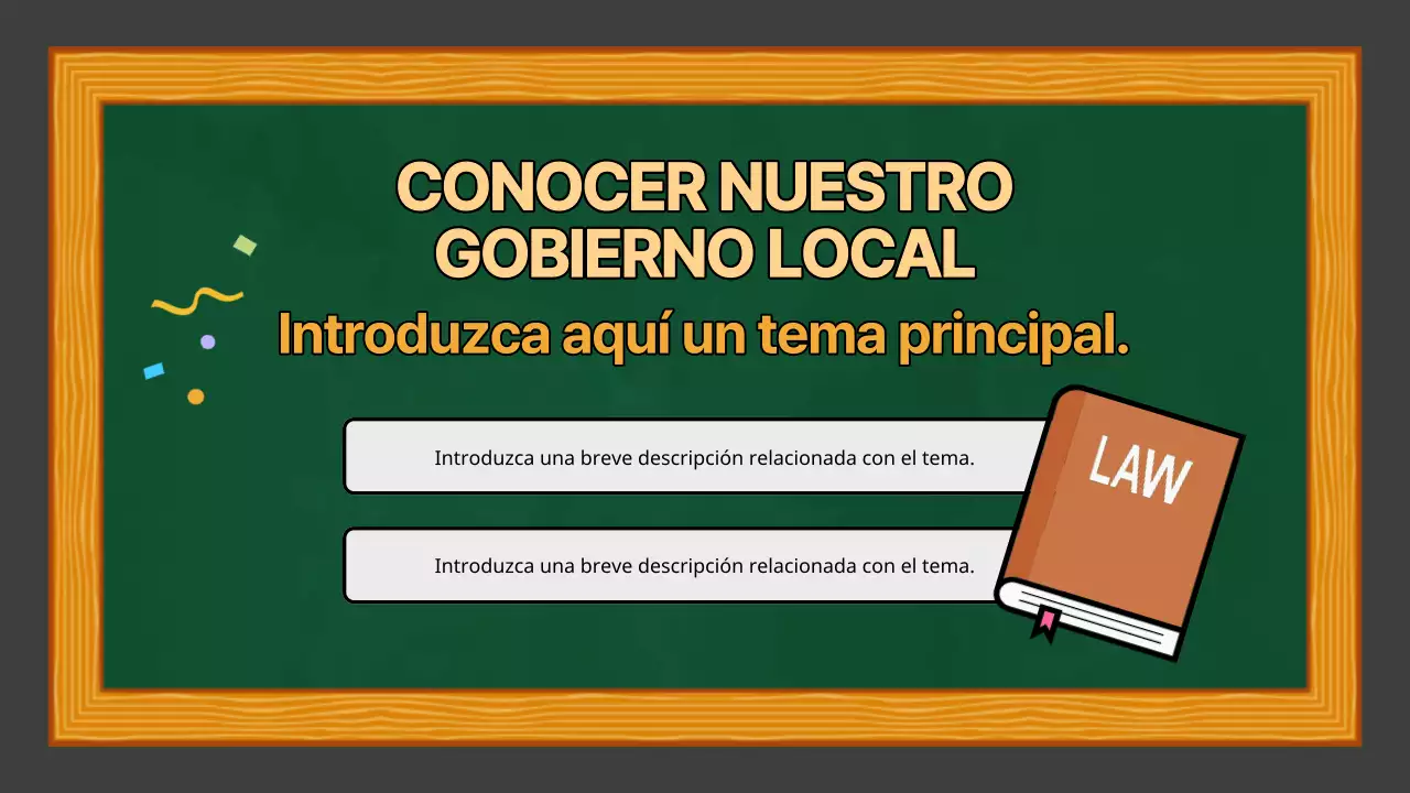 Verde Amarillo Presentación sencilla de la clase de estudios sociales