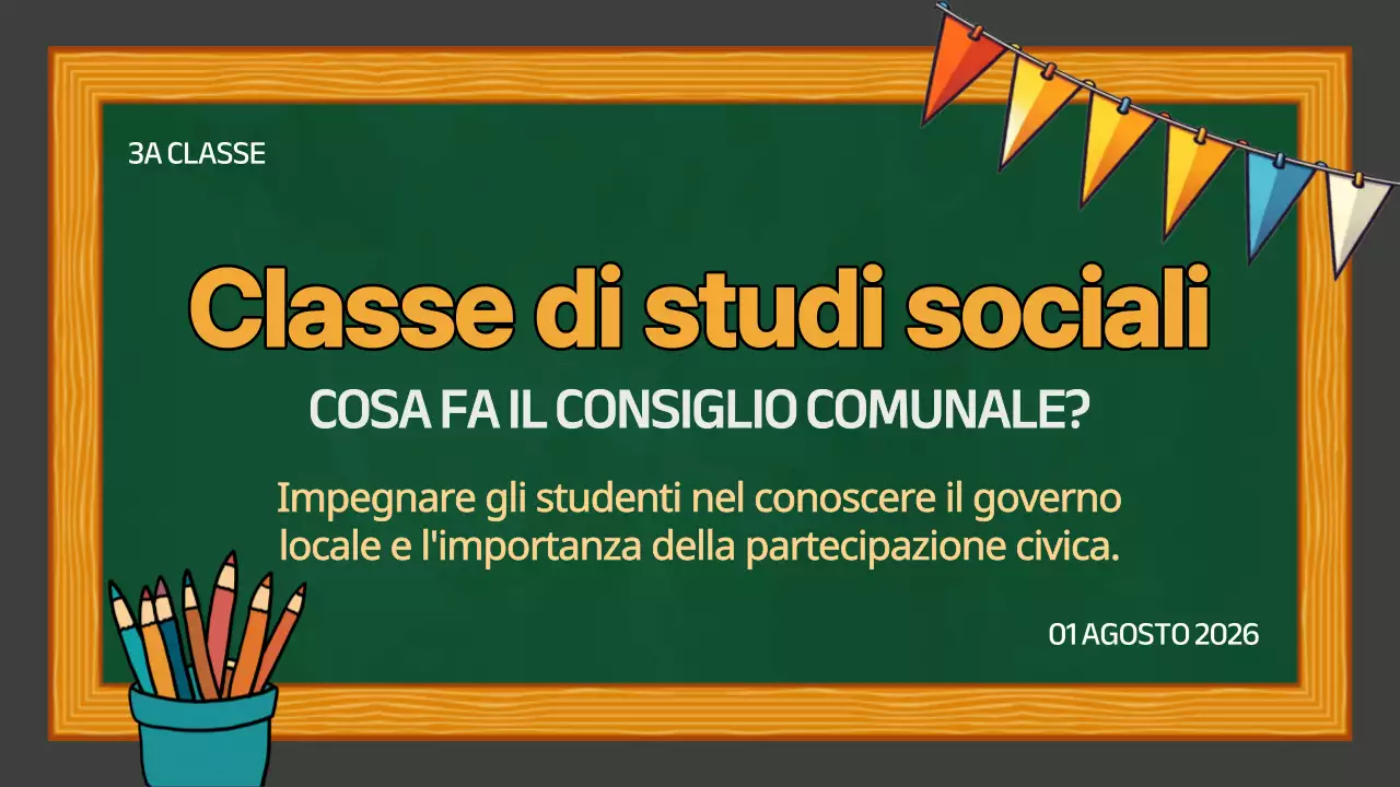 Verde Giallo Semplice Presentazione della classe di studi sociali
