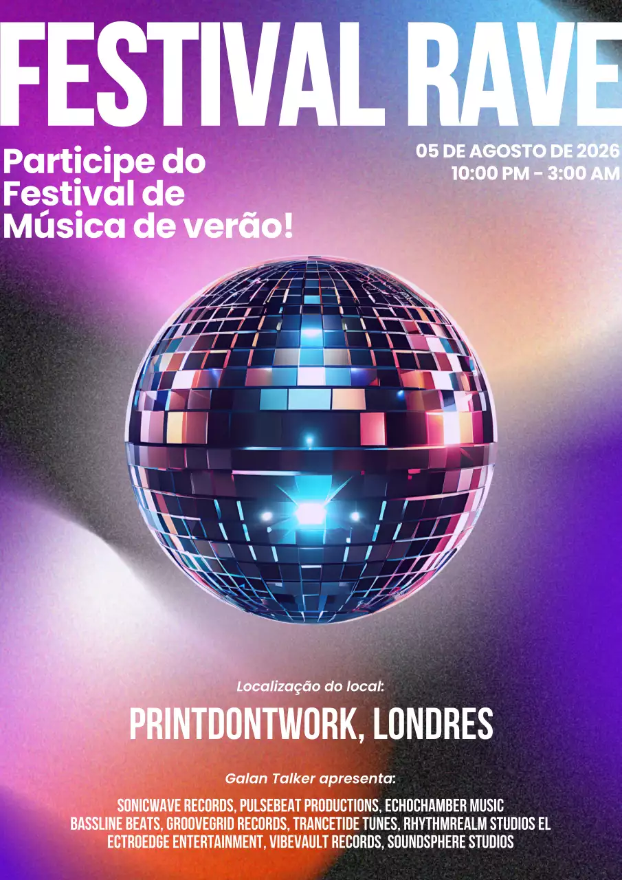 Pink Violet Promoção de eventos modernos
