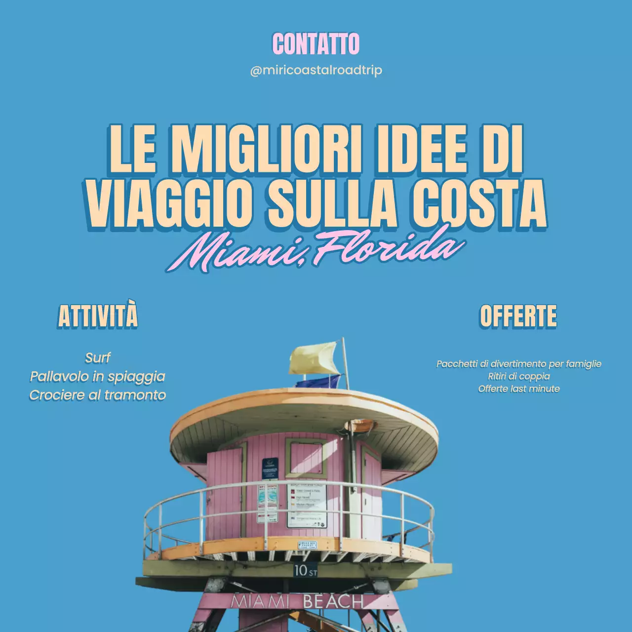 Blu Giallo Retro Vintage Idee di viaggio