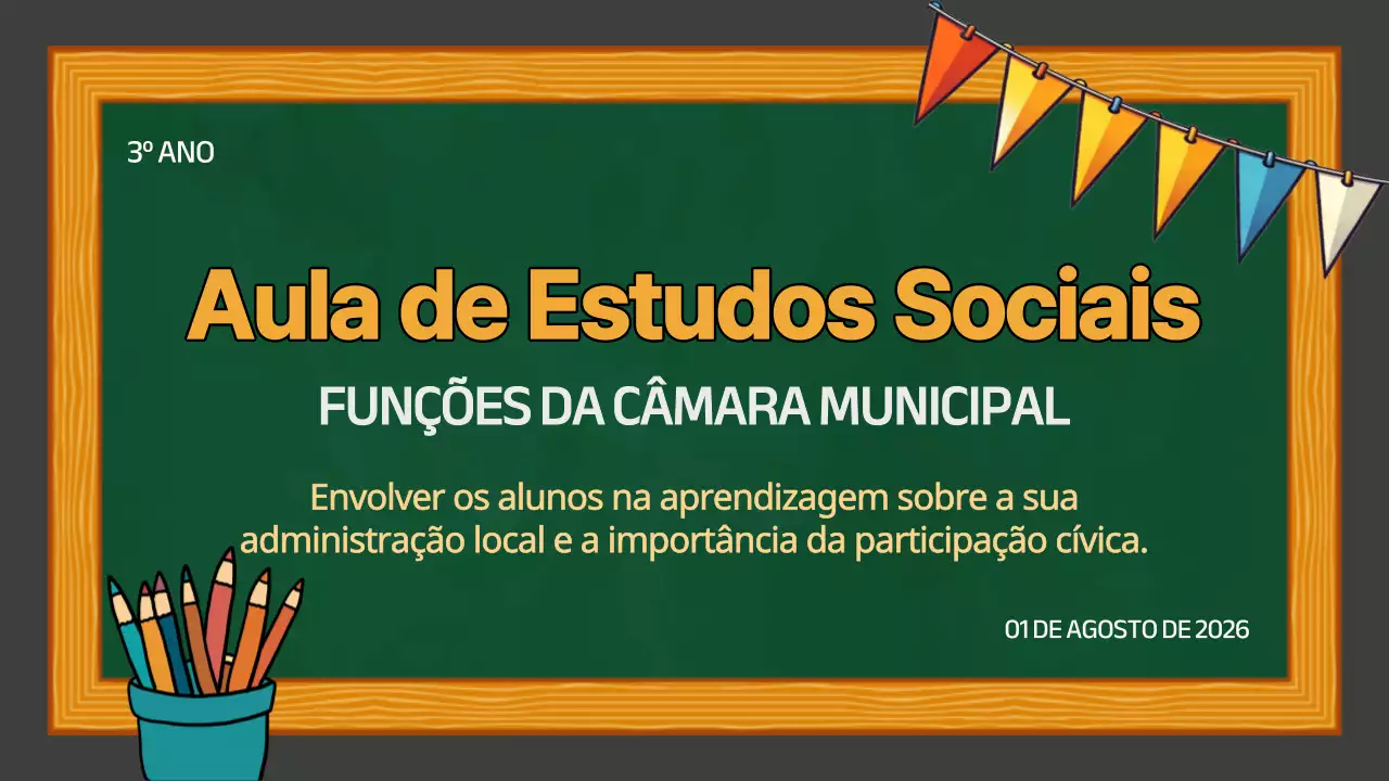 Verde Amarelo Simples Apresentação da aula de Estudos Sociais