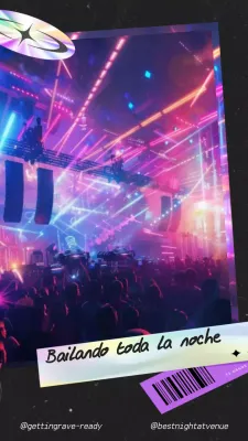 Purple Black Modern Flashy Music Festival Aviso