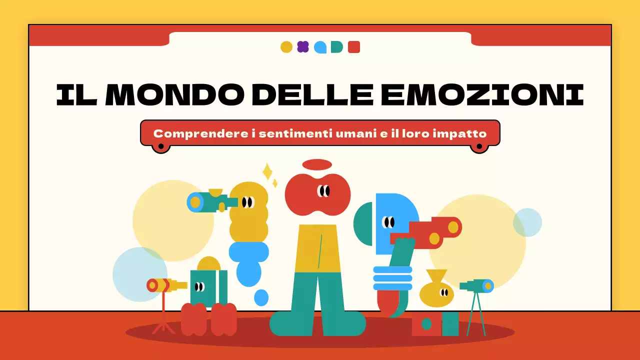 Giallo e rosso semplice emozione moderna introduzione materiali di classe