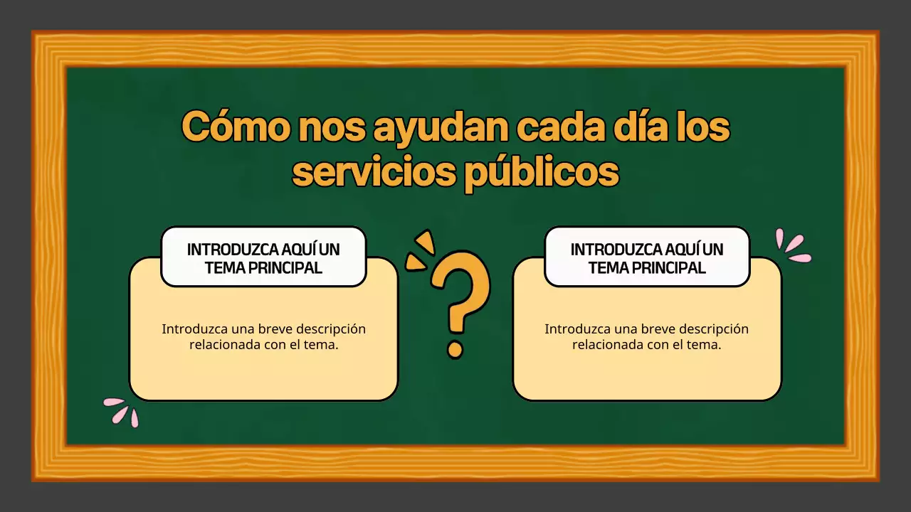 Verde Amarillo Presentación sencilla de la clase de estudios sociales