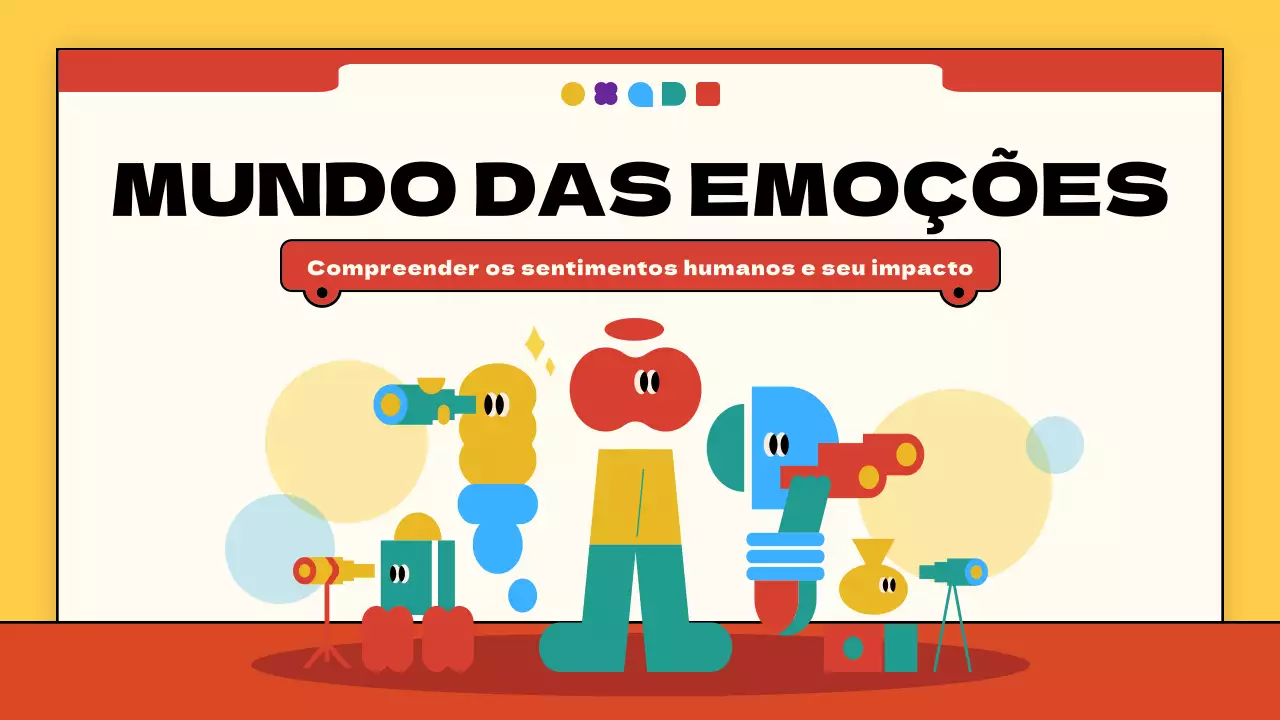 Materiais de aula de introdução à emoção moderna simples amarela e vermelha