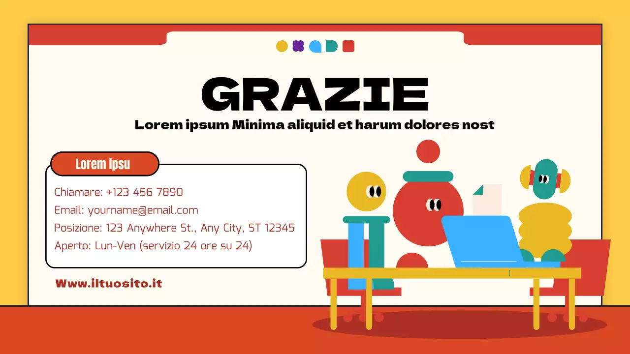 Giallo e rosso semplice emozione moderna introduzione materiali di classe