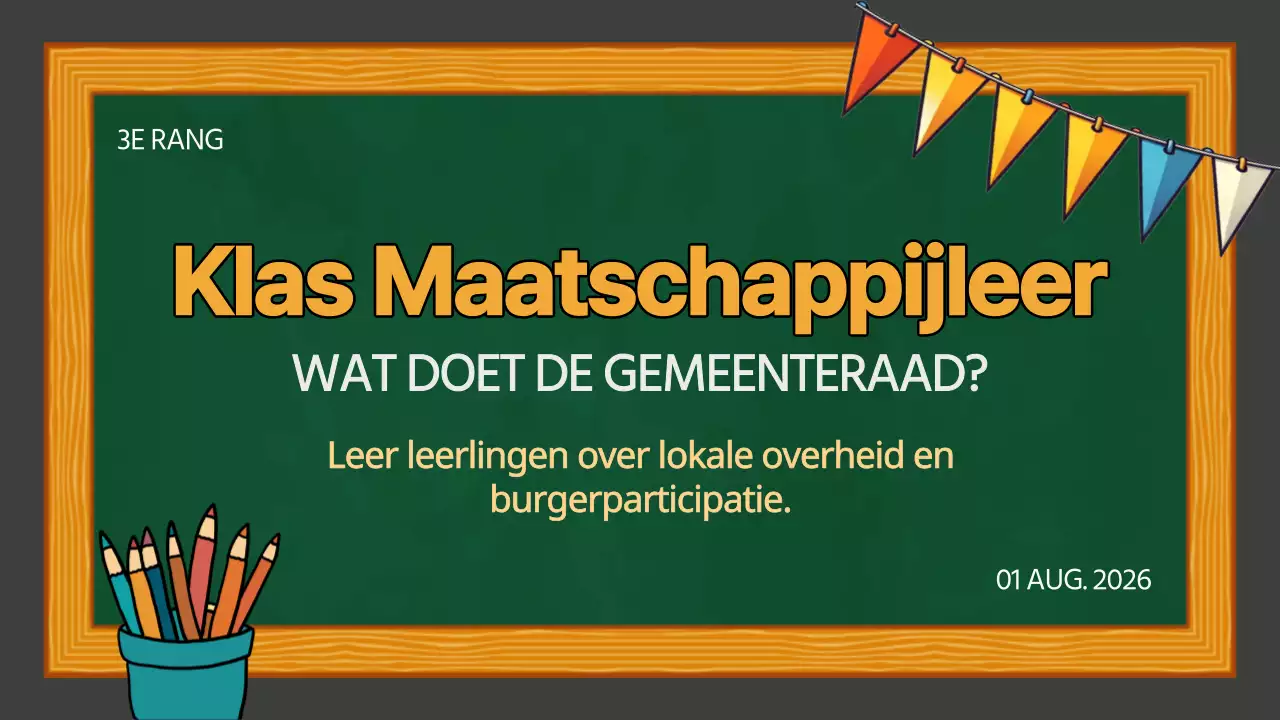 Groen Geel Eenvoudig Maatschappijleer Presentatie