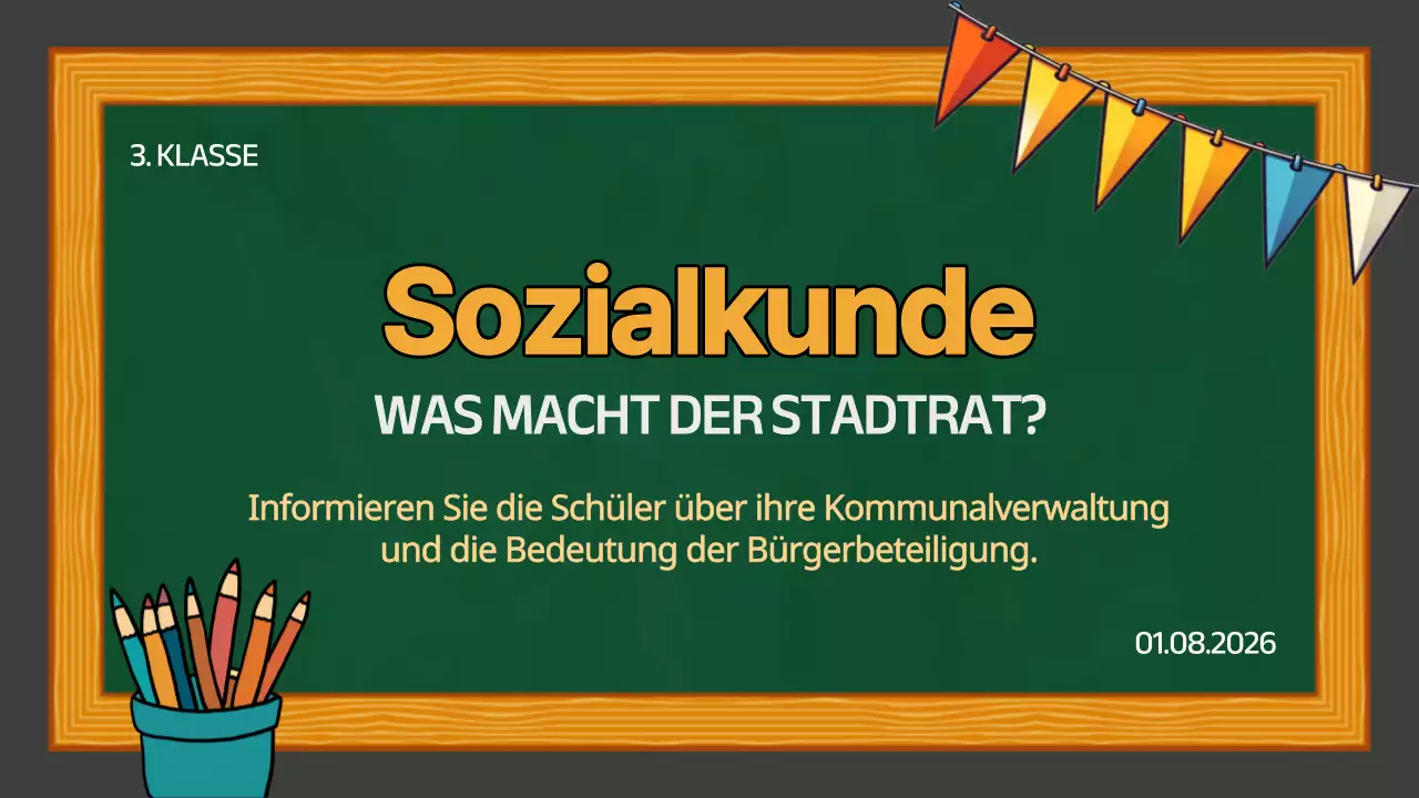 Grün-Gelb Einfache Präsentation für den Sozialkundeunterricht