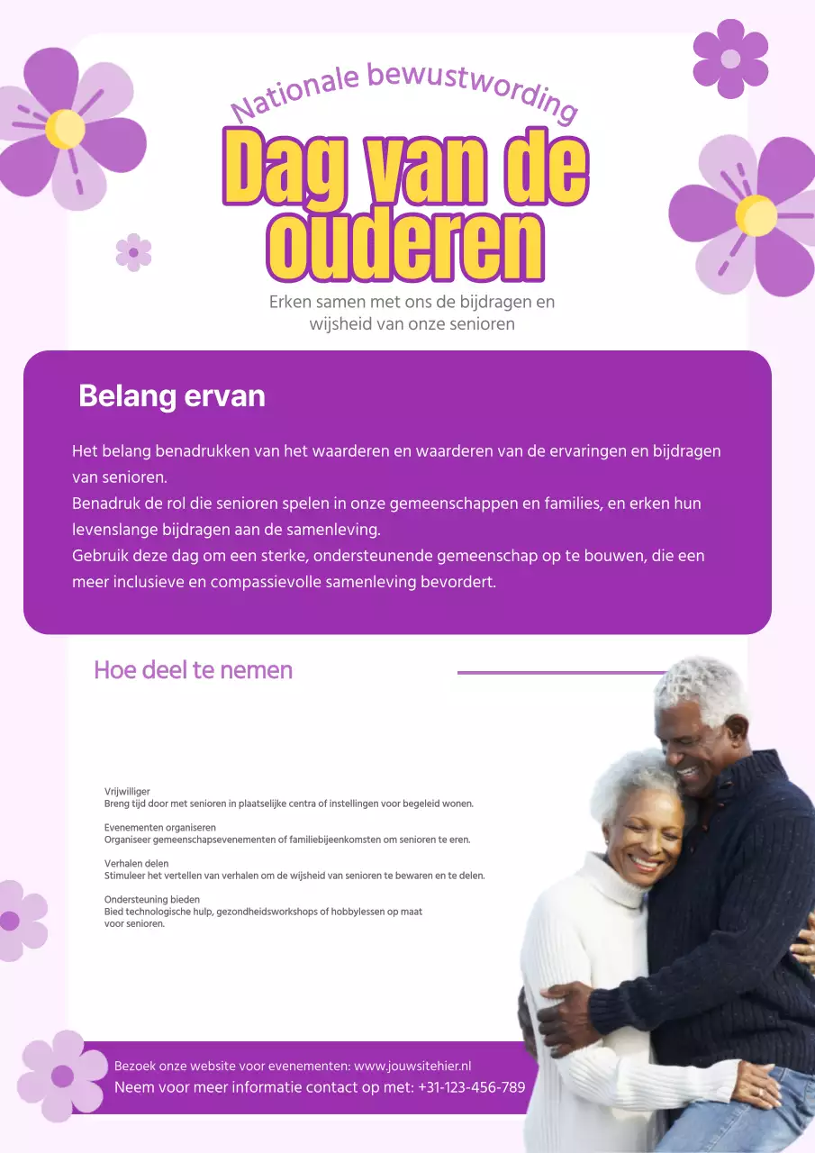 Violet Nationaal Evenement voor senioren
