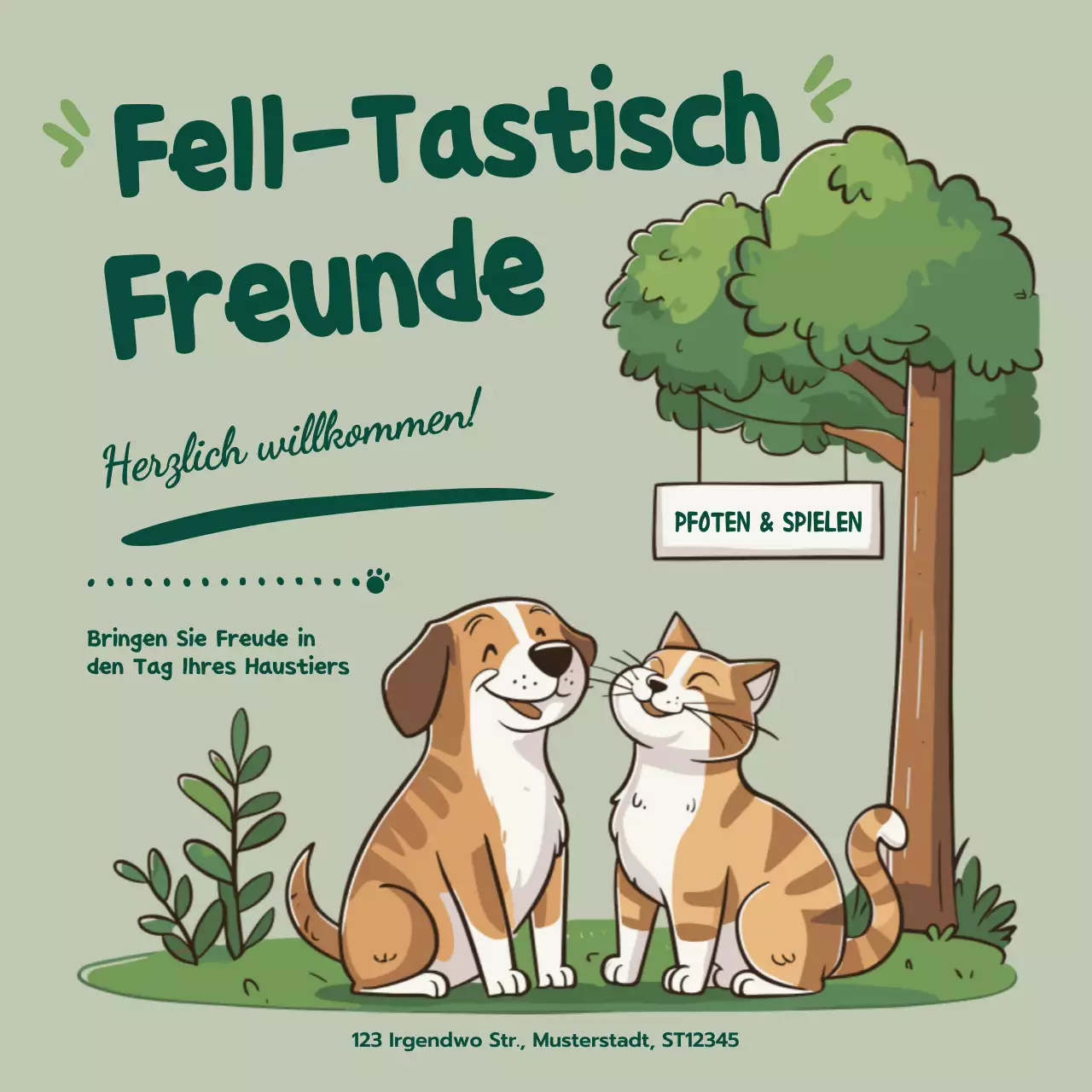 Niedlich Spaß Illustration Haustierfreundlich