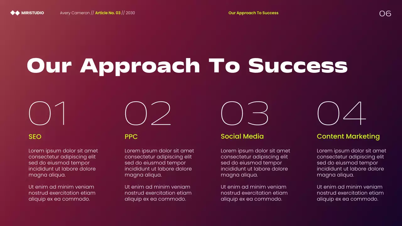 Maroon Modern Minimalist Marketing Strategies Presentation