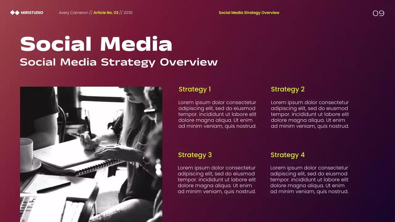 Maroon Modern Minimalist Marketing Strategies Presentation