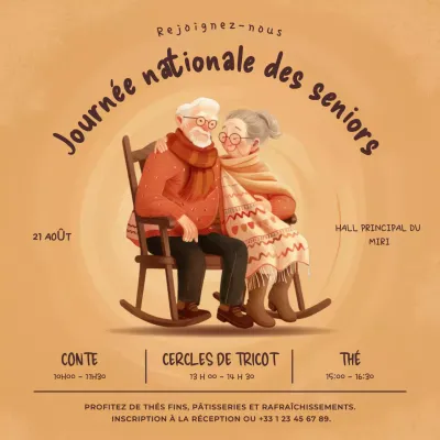 Promotion de l'événement de la journée nationale des seniors de Brown Plain