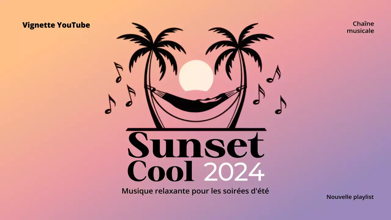 Art de la chaîne Youtube de musique en dégradé coloré