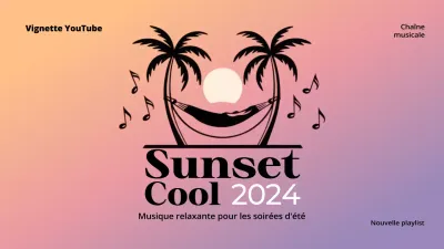 Art de la chaîne Youtube de musique en dégradé coloré