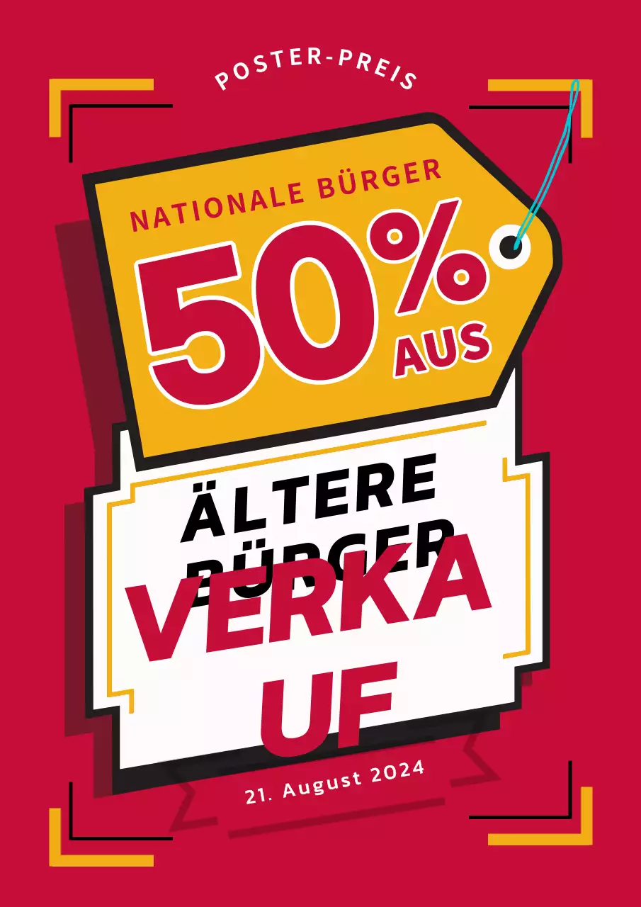 Red Bold National Senior Citizens Day Verkaufsaktion