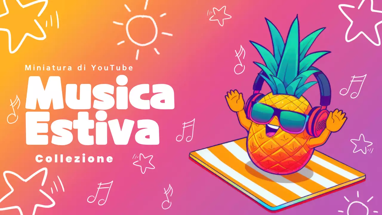 Modello di raccolta di musica estiva brillante e audace