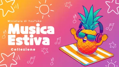 Modello di raccolta di musica estiva brillante e audace