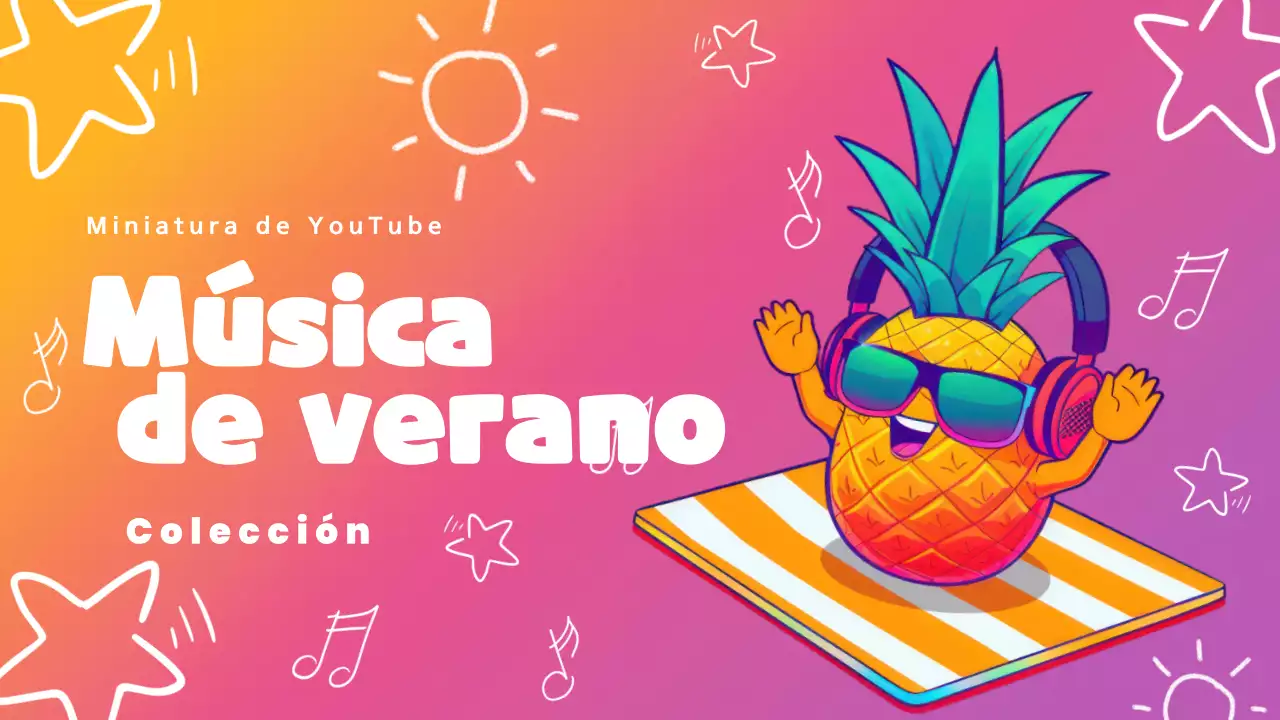 Plantilla de colección de música de verano brillante y atrevida