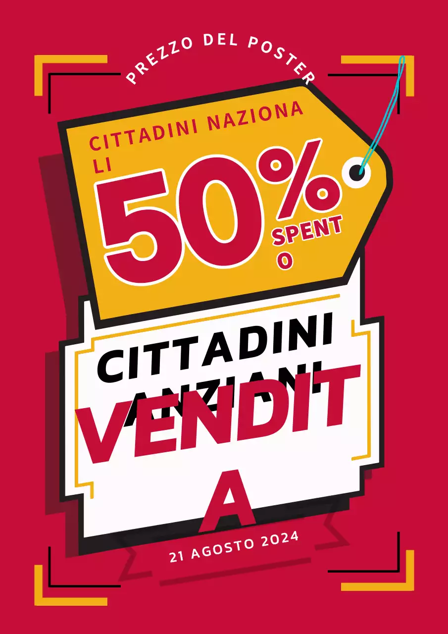 Promozione di vendita per la Giornata nazionale degli anziani Red Bold