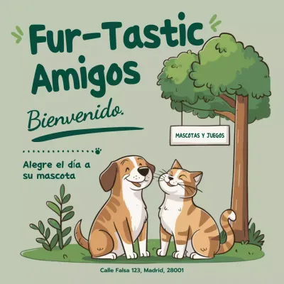 Simpática ilustración divertida Apta para mascotas