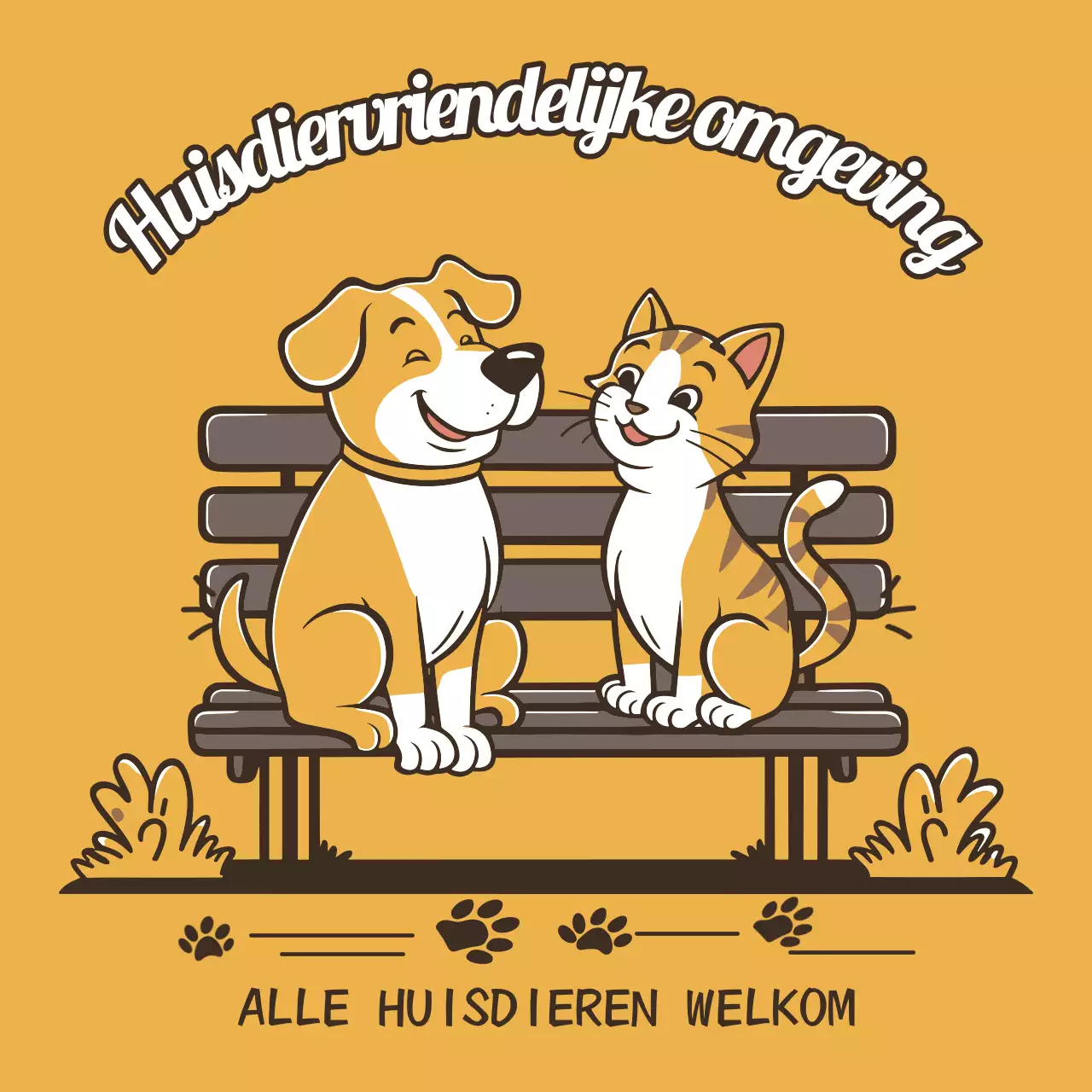 Bruine Animatie Huisdiervriendelijke Publiciteit