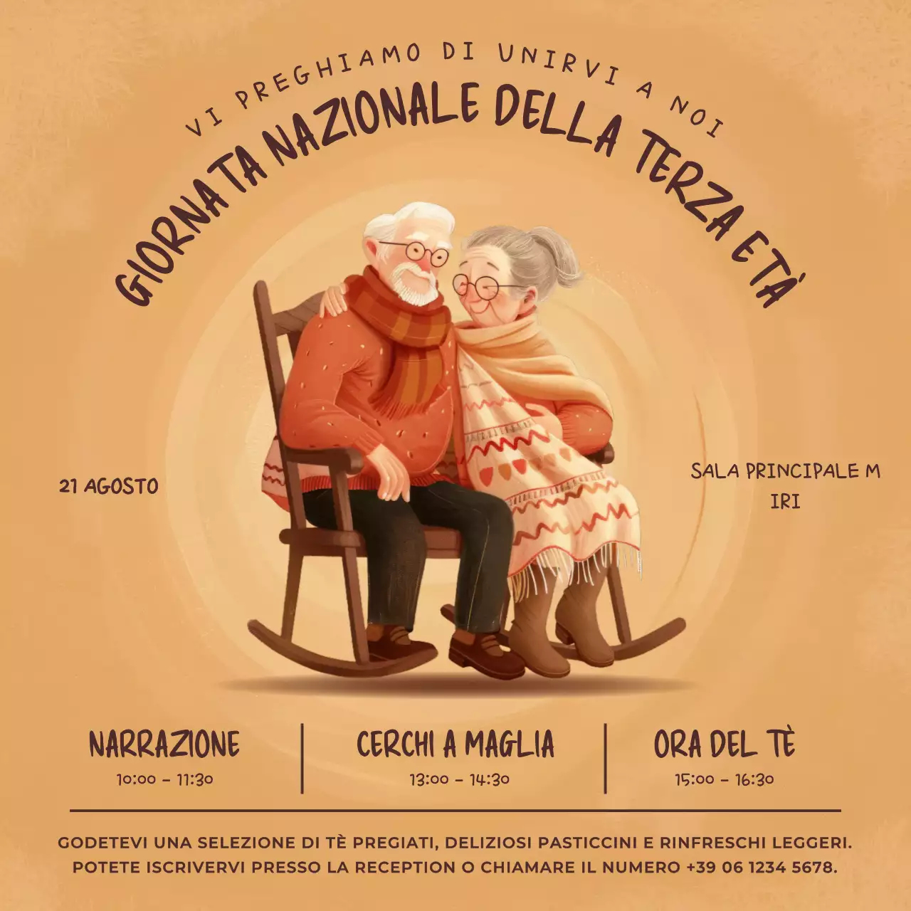 Promozione dell'evento della Giornata nazionale degli anziani di Brown Plain
