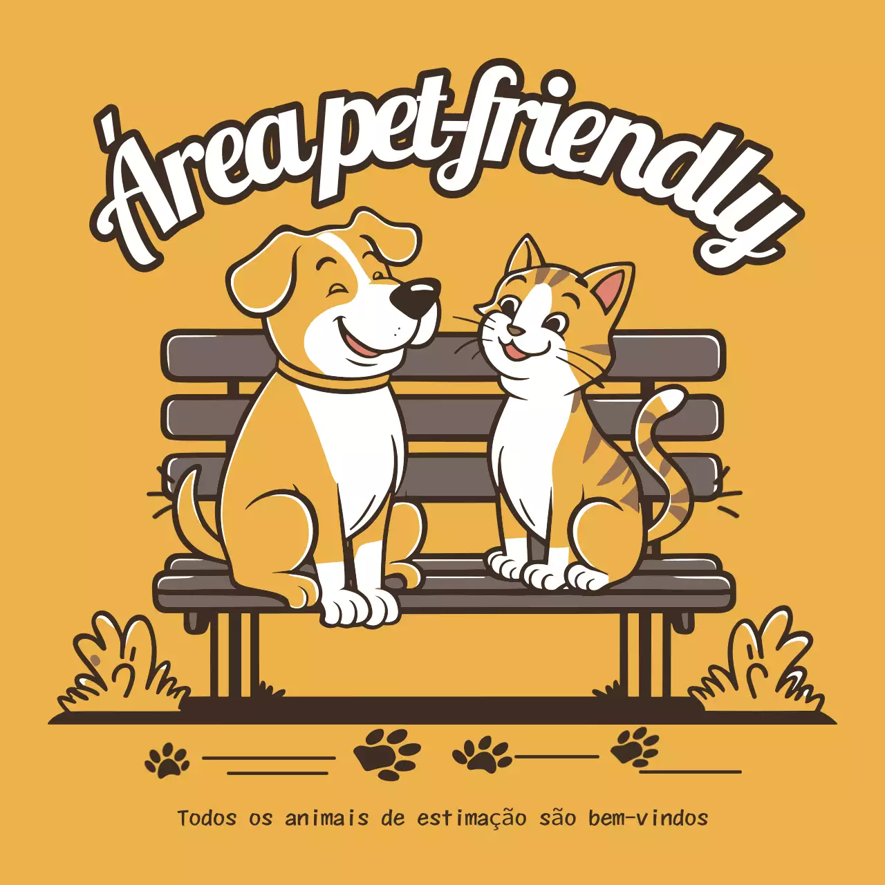 Animação castanha Publicidade amiga dos animais de estimação