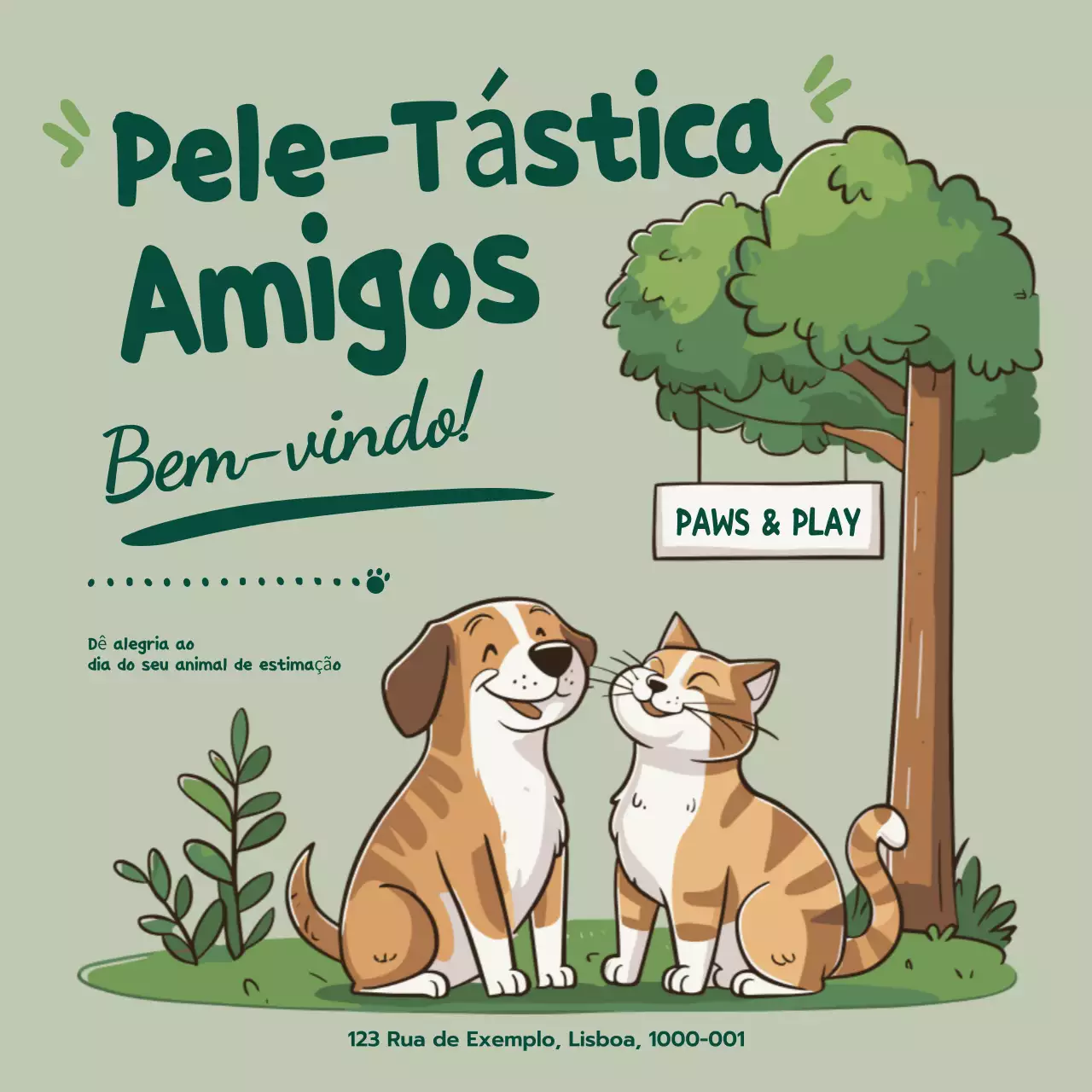 Ilustração divertida e fofa para animais de estimação