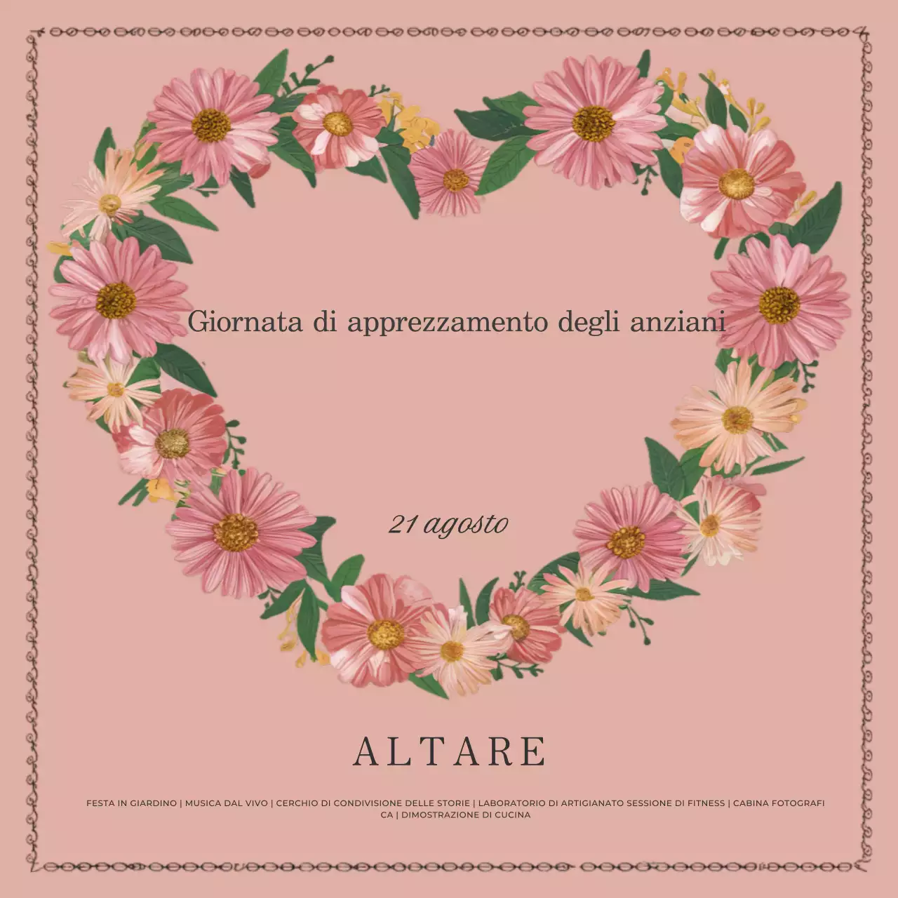 Promozione dell'evento Pink Simple Senior Appreciation Day