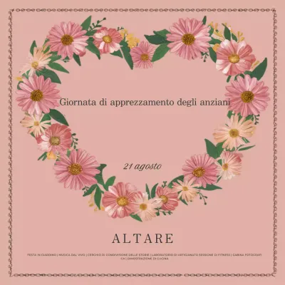 Promozione dell'evento Pink Simple Senior Appreciation Day