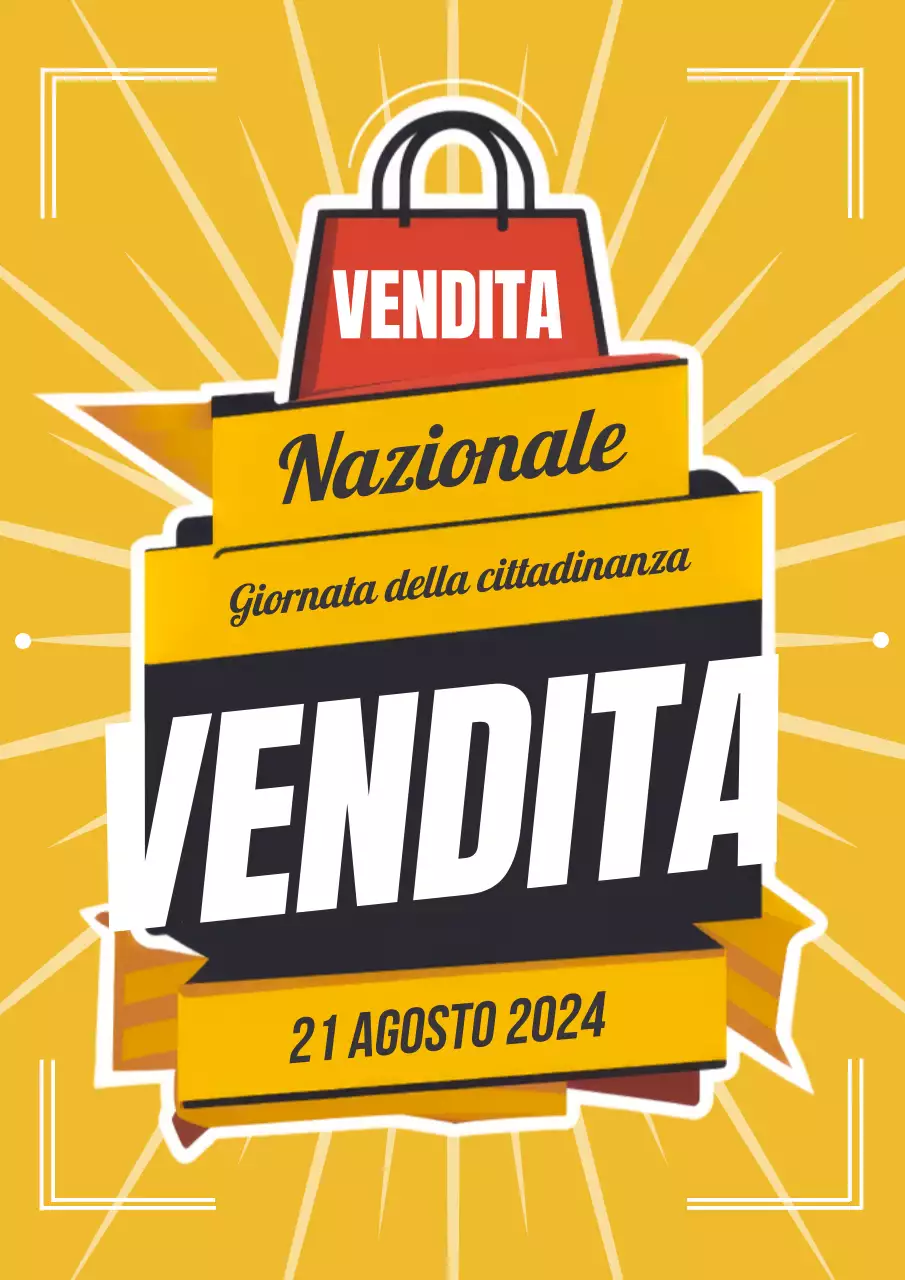 Promozione della Giornata della terza età in giallo e rosso