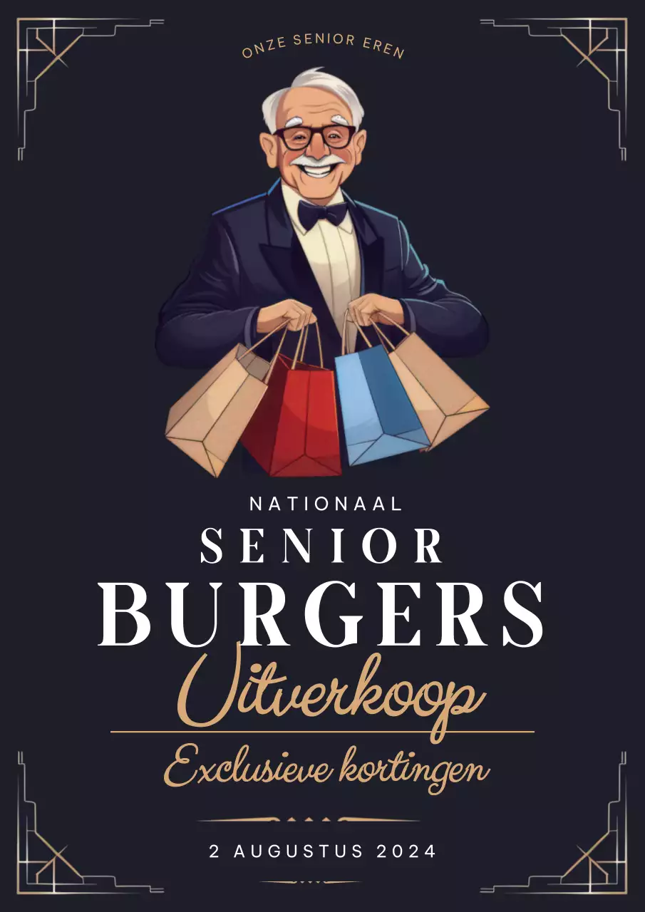 Marine Luxe Nationale Feestdag voor Senioren Flyer