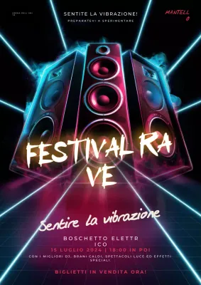 Volantino dell'evento Neon Modern Night Music Festival